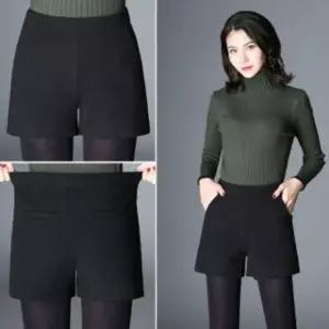 모직 정장 큐롯 하이 가을 반바지 기모 치마바지 골덴 웨스트 팬츠 겨울 겨울숏 라인