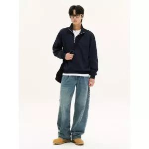 (에잇세컨즈) 쿼터집 스웨트셔츠  네이비 456941CM3R