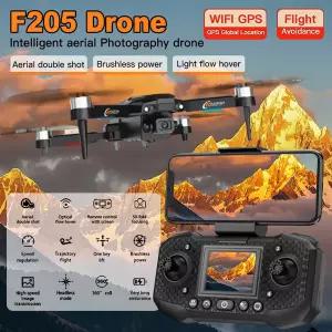 F205 프로페셔널 드론 8K 듀얼 카메라 5G WIFI 스마트 장애물 회피 FPV 브러시리스 모터 RC 쿼드콥터 드론