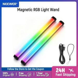NEEWER 베이직스 21인치 마그네틱 RGB 라이트 완드, CRI95 디밍 가능 14W LED 핸드헬드 비디오 튜브 조명