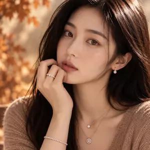 스와로브스키 매트릭스 비토레 화이트 크리스탈 로즈골드 플래팅 반지 53665