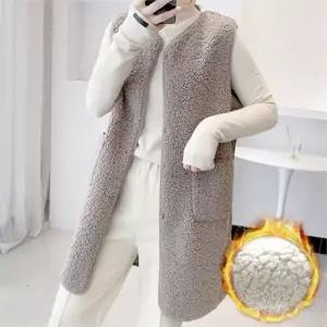 여성 양털 베스트 후리스 뽀글이 데일리 여성 롱 조끼 겨울 누빔 포켓 빅사이즈 카라리스 간절기 루즈핏
