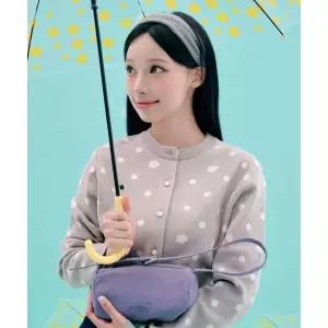와키윌리 WACKY WILLY [원이 ]우먼스 도트 가디건 그레이 WA2603CD54GR 472766