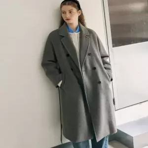 [국내정품] 드로우핏 DRAW FIT 울 핸드메이드 더블 롱코트 [M.GREY] DFWMCT4410MGY