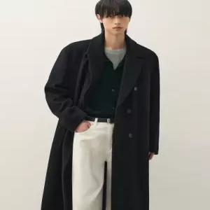 [국내정품] 드로우핏 DRAW FIT 프리미어 퓨어 캐시미어 로브 더블 코트 [BLACK] DFCT5402BK