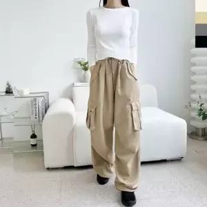 여성바지 허리밴딩 면 배기팬츠 세미 밴딩바지 신상 신발