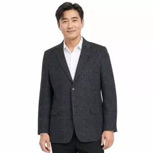 [파파브로] 남성 모직 체크 차콜 신사 자켓 DS-COW-4