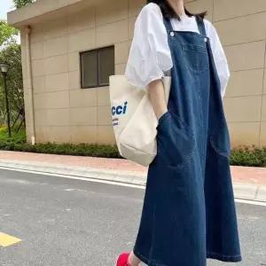 데님 멜빵원피스 임부원피스 여름 임부복 만삭 여성 여름휴가룩