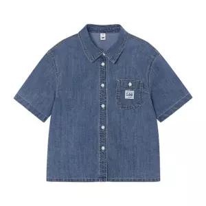 리 키즈 데님 반팔 셔켓 인디고 LK2602SS01IN