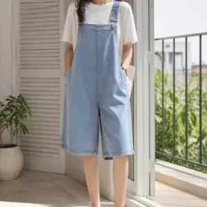 여성 큐티 점프 여자 멜빵 데님 서스펜더