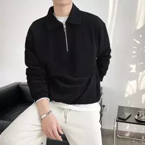 [리빌모아]남자 캐주얼 반집업 카라 플리츠 골지 니트 OC KNA SWCE7424 R_P437807329