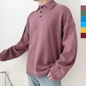리빌모아 남자 빅사이즈 데일리 단추 카라 니트 티 DMES-KNA-STS12665791-R
