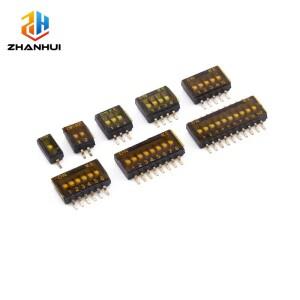 5개 SMD 1.27mm DIP 스위치 슬라이드형 1/2/3/4/5/6/8 PCB 보드용