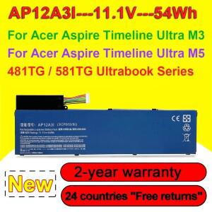 Acer Aspire Timeline Ultra M3 M5 M3-581TG AP12A31 11.1V 54Wh용 교체용 노트북 배터리
