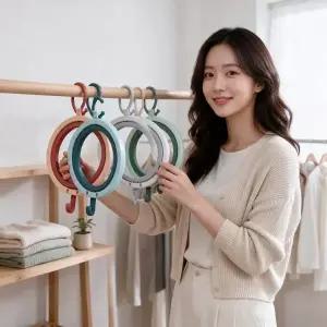 모자걸이 가방 정리대 옷장 벽걸이 후크 행거 도어 수납 거치대 5개입