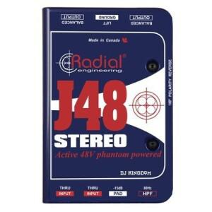 전문 기타 신호 처리: Canadian Radial J48/스테레오 PRO48 액티브 DI 박스
