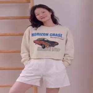 [레코브]나염 크롭티