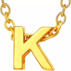 U7 이니셜 목걸이 A 실버 작은 펜던트 여성 액세서리 육각형 귀여운 어버이날 선물