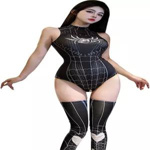 SINGUYUN 여성용 코스프레 테디 언더웨어 점프수트 애니메이션 란제리 일본 원피스 타이트 바디수트 세트
