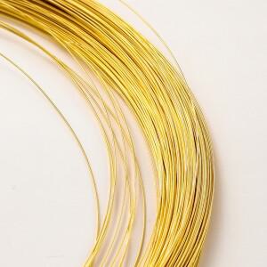 2M 14K/18K 골드 컬러 도금 황동 와이어 0.5/0.7/0.8/1.2mm DIY 수제 보석 제작 액세서리용 엠보싱 구리