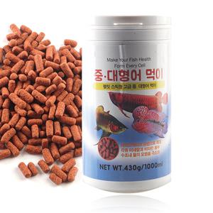 YB 중 대형어 먹이 1000ml /펠릿 스틱형/고급사료