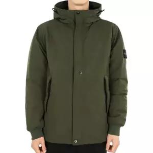 [스톤아일랜드] 23 F/W 와펜 패치 마이크로 트윌 프리마로프트 자켓(카키) 791541826 V0058