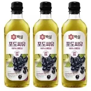 백설 포도씨유 900ml 3개