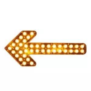 화살표 싸인보드 LED 방향 유도등 차량 후방 표지판 35cm / 24V 투명