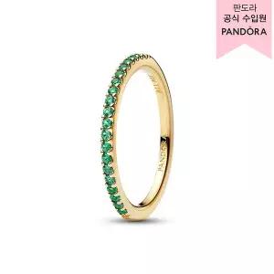 [판도라](강남점)[백화점 보증서 제공] 스파클링 그린 밴드 링 162999C03