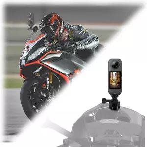 Insta360 X5/X4/X3용 플라이마일 모터사이클 윈드실드 클립 마운트 GoPro 히어로용 윈드스크린 알루미늄