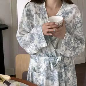 여성 요루면 로브나이트 빅사이즈 샤워 가운 라윤지 데일리 수면 잠옷