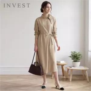 [인베스트] 스카프 레이어드 롱 원피스_IN6F1OP3051