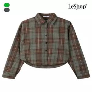 르샵 데일리룩 체크 숏 셔츠 BQ7BL023A 455324