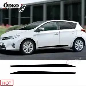 스포츠 줄무늬 양면 자동차 문짝 사이드 스커트 스티커 도요타 AURIS 2013-2019 레이싱 스타일링 바디 장식