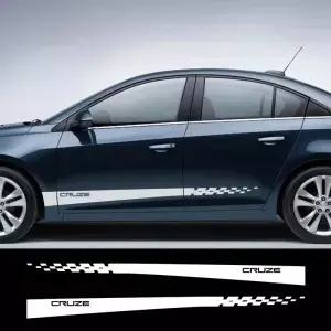 Chevrolet Cruze 레이싱 스포츠 스타일링을위한 자동차 긴 측면 줄무늬 스티커 자동 비닐 장식 데칼 튜닝