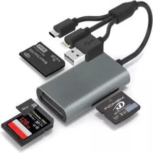 SD/TF/MS/XD 카드용 Memory Stick Pro Duo 어댑터 4-in-1 멀티 리더 17/16/15/14/PC/Android용