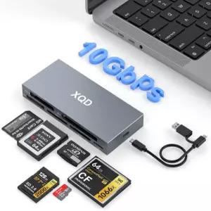 10Gbps XQD 카드 리더기 8-in-1 멀티 Sony G/M 시리즈용 USB C Lexar 2933x/1400x 마크