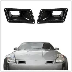 본넷덕트 후드 에어덕트 닛산 350Z Z33 2003-2009 프론트 엔진 에어 벤트 범퍼 보닛 스쿠프 커버 탄소 섬유