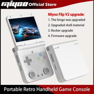 MIYOO Flip V2 휴대용 게임 콘솔 3.5''IPS 스크린 이동 중에도 엔터테인먼트 플레이어 선물을 위한 레트로