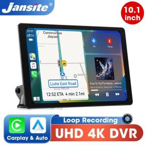 Jansite 10.1'' 4K Dashcam 4:3 대형 스크린 Carplay 안드로이드 자동 DVR 자동차 지능형 시스템 멀티미디