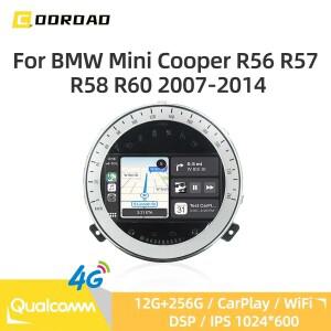 BMW 미니 쿠퍼 차량용 멀티미디어 플레이어, 12G, 256G, 안드로이드 13.0, 카플레이, GPS, 4G, WiFi, DSP,