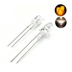 50pcs 깜박이는 LED F3mm 5mm DIP 캔들 깜박임 오렌지색 노란색 빛 플래시 다이오드 인터미텐테 라이트 램