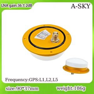 GPS RTK 측량 안테나 항공우주 4성 다중 주파수 차동 고정밀 방수 UAV 농업용
