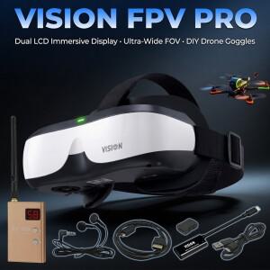 FPV 고글 헤드 마운트 디스플레이 아날로그 비디오 수신기 입문용 비행 헬멧 비VR/AR 고정형 스크린