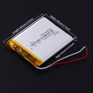 504050 3.7V 3라인 1500mAh 리튬 이온 폴리머 배터리