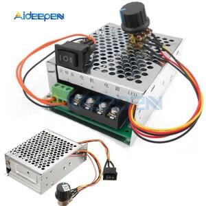 DC 10-50V 40A PWM 모터 속도 컨트롤러 전류 조절 가능 최대 12V 포텐쇼미터 스위치 포함 정회전 및 지원