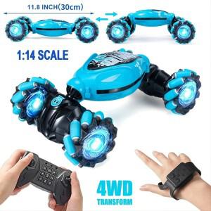 제스처 RC카 4륜구동 2.4G 무선 조종 자동차 모든 지형 주행 트럭 스턴트카 360 ° 가벼운 음악과 함께 플