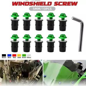 카와사키 Z900 Z750 Z1000 Z650 Z800 Z400 Z1000SX Z900RS 5mm 10개 오토바이 윈드스크린 윈드쉴드 볼트 나