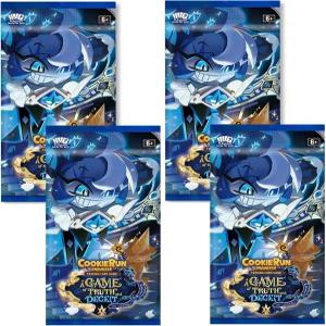 CookieRun TCG 진실과 속임수의 게임 - 4개 부스터 팩 번들 브라버스 트레이딩 카드 전략 플레이 및 배틀