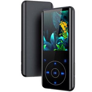 RUIZU 64GB MP3 플레이어 BLUETOOTH 5.3 스피커 및 2.4인치 곡면 스크린 | FM 라디오 음성 녹음기 메탈 바디 터치 버튼 128GB MICRO SD 카드 지원 HIFI 무손실 휴대용 음악 플레이어